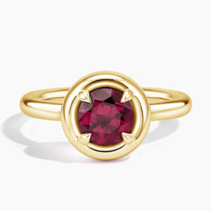 Andrea Moyo Garnet Bezel Prong Diamond Ring